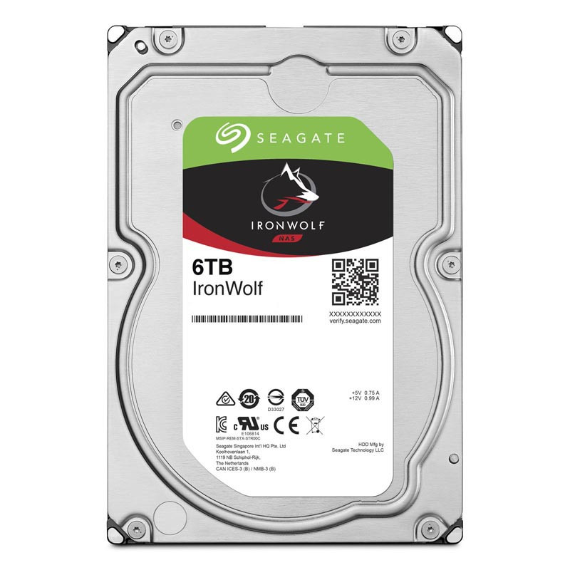 ЖЕСТКИЙ ДИСК ДЛЯ NAS СИСТЕМ 6TB HDD SEAGATE IRONWOLF SATA 6GB/S 5400RPM 3.5" 256MB ST6000VN001