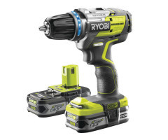 Дрель-шуруповерт бесщеточная аккумуляторная Ryobi R18DDBL-225S 5133003610