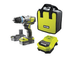 Дрель-шуруповерт ударная бесщеточная аккумуляторная Ryobi R18PDBL-220S 5133003436