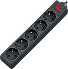 Сетевой фильтр Defender ES 5, 5 розеток 5 м (чёрный)