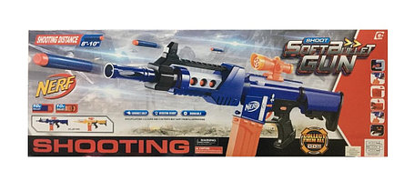 Автомат Nerf бластер с поролоновыми снарядами (желтый), фото 3