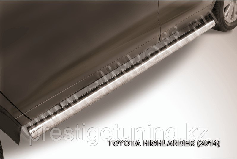 Защита порогов d76 труба Toyota Highlander 2014-17