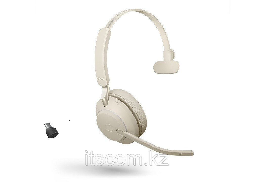 Беспроводная гарнитура Jabra Evolve2 65, Link380c UC Mono Beige (26599-889-898)