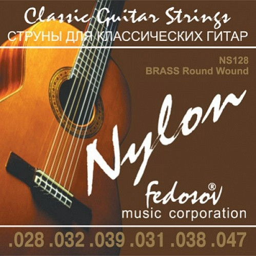 Комплект струн для классической гитары, нейлон/латунь, 28-47, Fedosov NS128 - фото 1 - id-p75139780