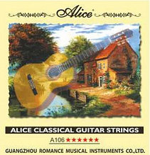 Комплект струн для классической гитары, нейлон, посеребренные, Alice A106-H