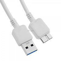 USB Data cabel USB3.0 A- USB3.0 Micro-B для внешнего жёсткого диска, 1,0m в тех.пакете, белый