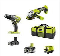 Набор аккумуляторного инструмента RYOBI R18DDAG-252S 5133003738 m001497 Набор аккумуляторного инструмента RYOBI R18DDAG-252S 5133003738