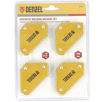 Магнитные фиксаторы для сварочных работ 4шт тяга 4кг 9LB DENZEL 97555