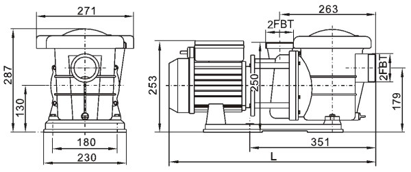 Насос для бассейна Hidro MPT120 c префильтром (Производительность 20 м3/ч) - фото 6 - id-p75169013