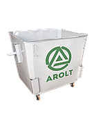 Мусорный контейнер для ТБО 1,1 м3 (с НДС%) Евро контейнер без колес, без крышек, фото 2