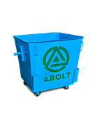 Мусорный контейнер для ТБО 1,1 м3 (с НДС%) Евро контейнер без колес, без крышек, фото 6