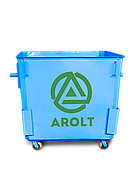 Мусорный контейнер для ТБО 1,1 м3 (с НДС%) Евро контейнер без колес, без крышек, фото 5