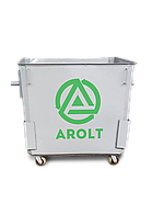 Мусорный контейнер для ТБО 1,1 м3 (с НДС%) Евро контейнер без колес, без крышек, фото 3