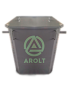 Мусорный контейнер для ТБО 0.75 м3 (с НДС%) с крышкой без колес, фото 8