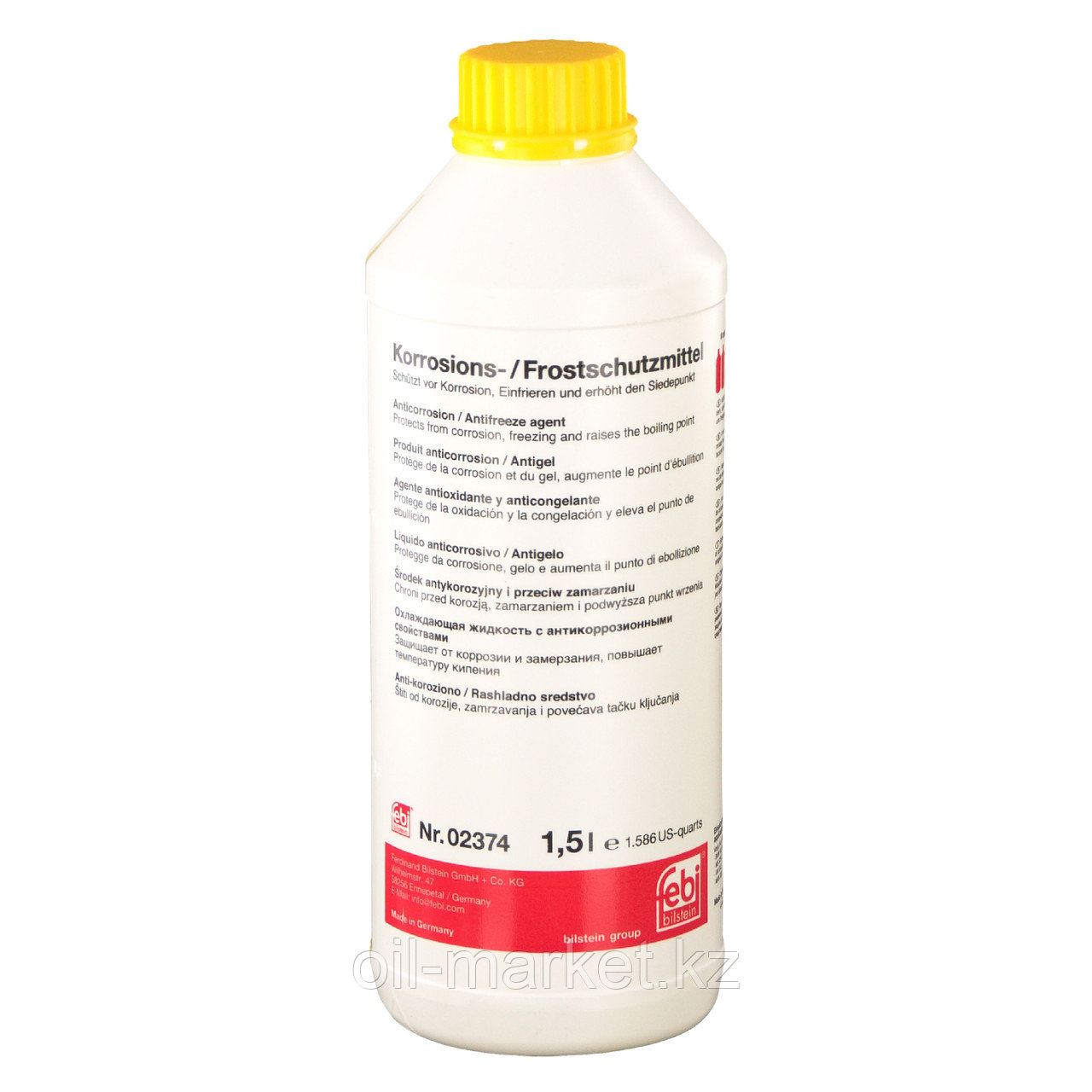 FEBI 02374 антифриз жёлто-зелёный 1.5L концентрат 1:1 -40°C MB325.2|VW TL-774C (G11)