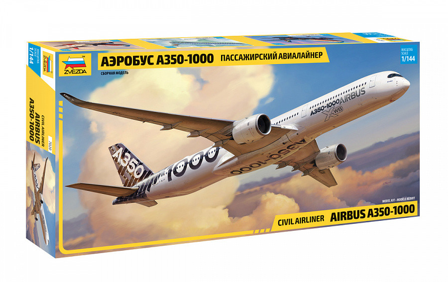 Сборная модель Пассажирский авиалайнер Аэробус А-350-100