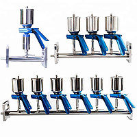 Фильтровальная установка манифольд на 3 мест из нержавейки