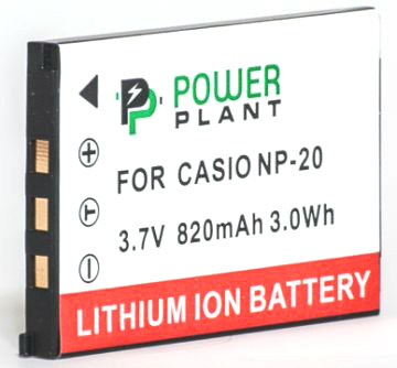 Батарейка (аккумулятор) PowerPlant Casio NP-20 820mAh