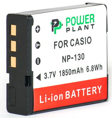Батарейка (аккумулятор) PowerPlant Casio NP-130 1850mAh