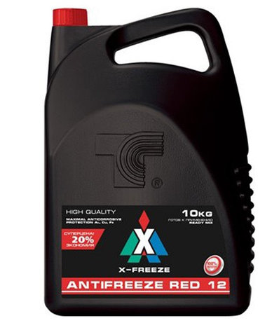 Охлаждающая жидкость Антифриз X-FREEZE red, в п/э кан. 10 кг, фото 2