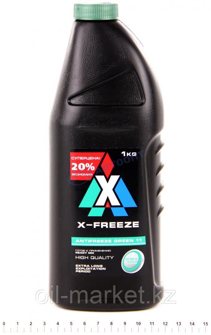 Охлаждающая жидкость Антифриз X-FREEZE green, в п/э бут. 1 кг