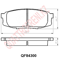 Тормозные колодки QF84300 задние