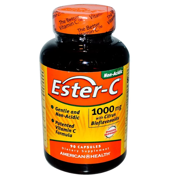 American Health, Ester-C с цитрусовыми биофлавоноидами, 1000 мг, 90 капсул