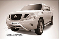 Защита переднего бампера d76 с профильной защитой картера Nissan Patrol Y62 2010-19