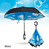 Чудо-зонт перевёртыш «My Umbrella» SUNRISE (Чёрная с синим), фото 5
