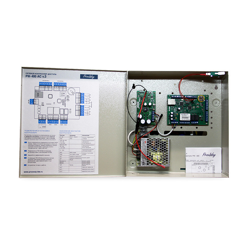 Универсальный IP контроллер СКУД PW-400 AC v.3