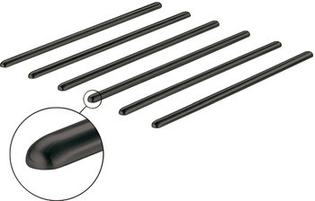Защитные стержни,13х7 мм (Ш х В) самоклеящаяся, графит черный, длина: 450 мм, фото 1