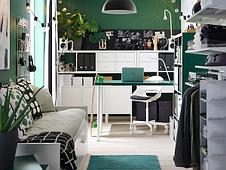 Рабочий стул ЛОБЕРГЕТ / БЛИСКЭР  белый ИКЕА, IKEA, фото 3