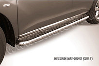 Защита порогов d57 с листом Nissan Murano 2010-15