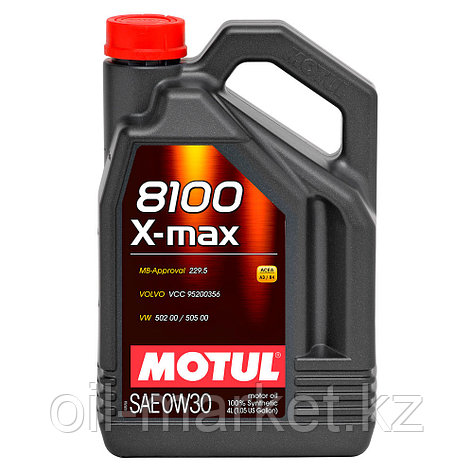 Моторное масло MOTUL 8100 X-MAX 0W-30 4л, фото 1