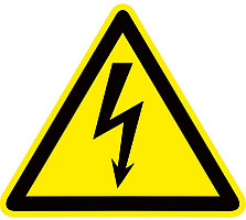 Знак пластик "Опасность поражения электрическим током" (Молния) W08 (100х100мм.) EKF PROxima