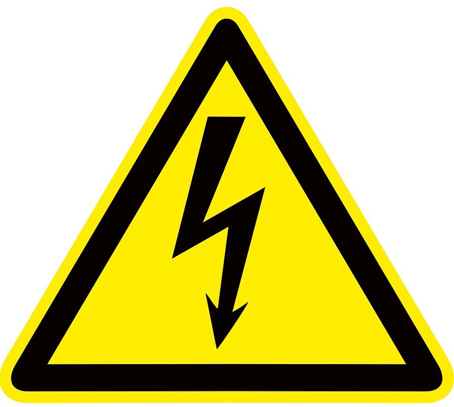 Знак пластик "Опасность поражения электрическим током" (Молния) W08 (150х150мм.) EKF PROxima - фото 1 - id-p75258162