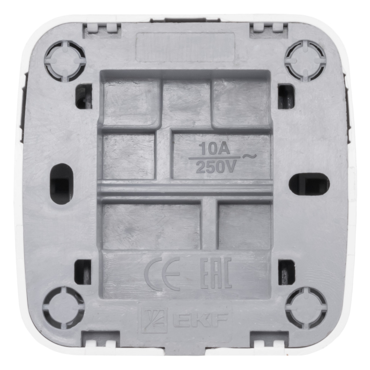 Минск Выключатель 1-клавишный ОП 10А с индикатором белый EKF Basic - фото 1 - id-p75259860