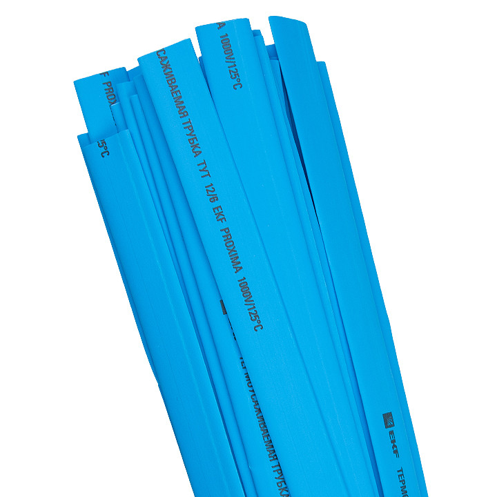 Термоусаживаемая трубка ТУТ нг 10/5 синяя в отрезках по 1м EKF PROxima - фото 2 - id-p75260016