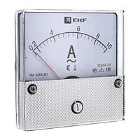 Амперметр AMA-801 аналоговый на панель (80х80) круглый вырез 50А прямое подкл. EKF