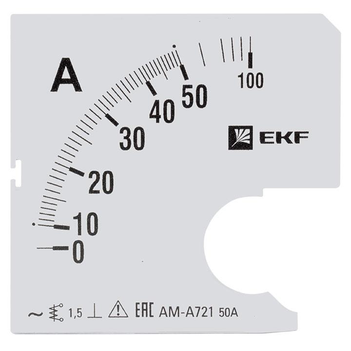 Шкала сменная для A721 50/5А-1,5 EKF PROxima - фото 1 - id-p75262146