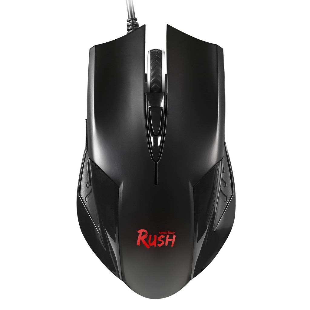 Мышь игровая проводная Smartbuy RUSH черная + коврик SBM-726G