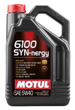 MOTUL Моторное масло 6100 SYN-nergy 5W-40 5л, фото 2