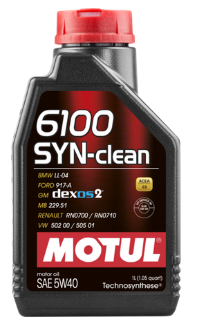 Моторное масло MOTUL 6100 SYN-CLEAN 5W40 1л, фото 2
