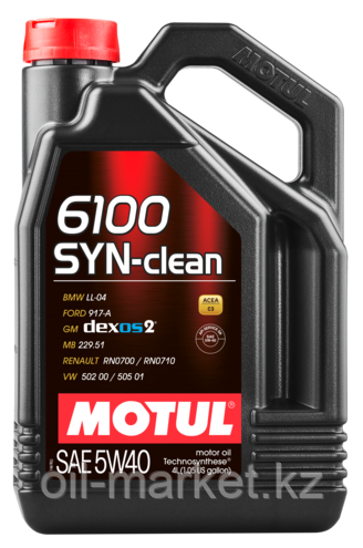 Моторное масло MOTUL 6100 SYN-CLEAN 5W40 5л