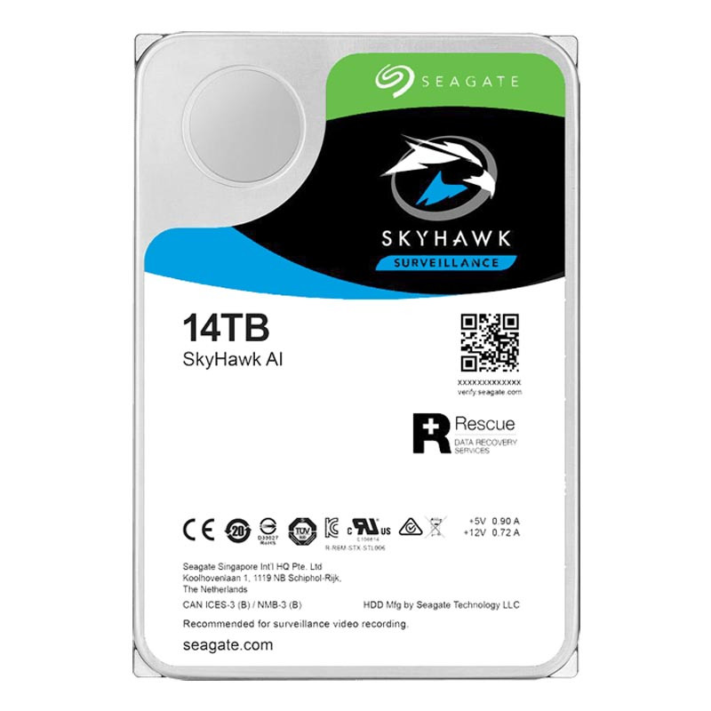 Seagate ST14000VE0008 Жесткий диск для видеонаблюдения 14Tb SkyHawk AI Survelilance SATA3 3.5"