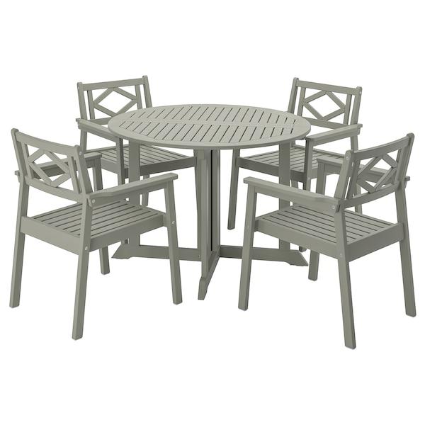 Стол+4 кресла,БОНДХОЛЬМЕН, д/сада, серый морилка ИКЕА, IKEA