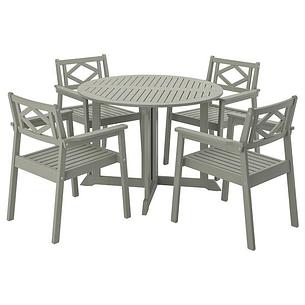 Стол+4 кресла,БОНДХОЛЬМЕН, д/сада, серый морилка ИКЕА, IKEA, фото 2