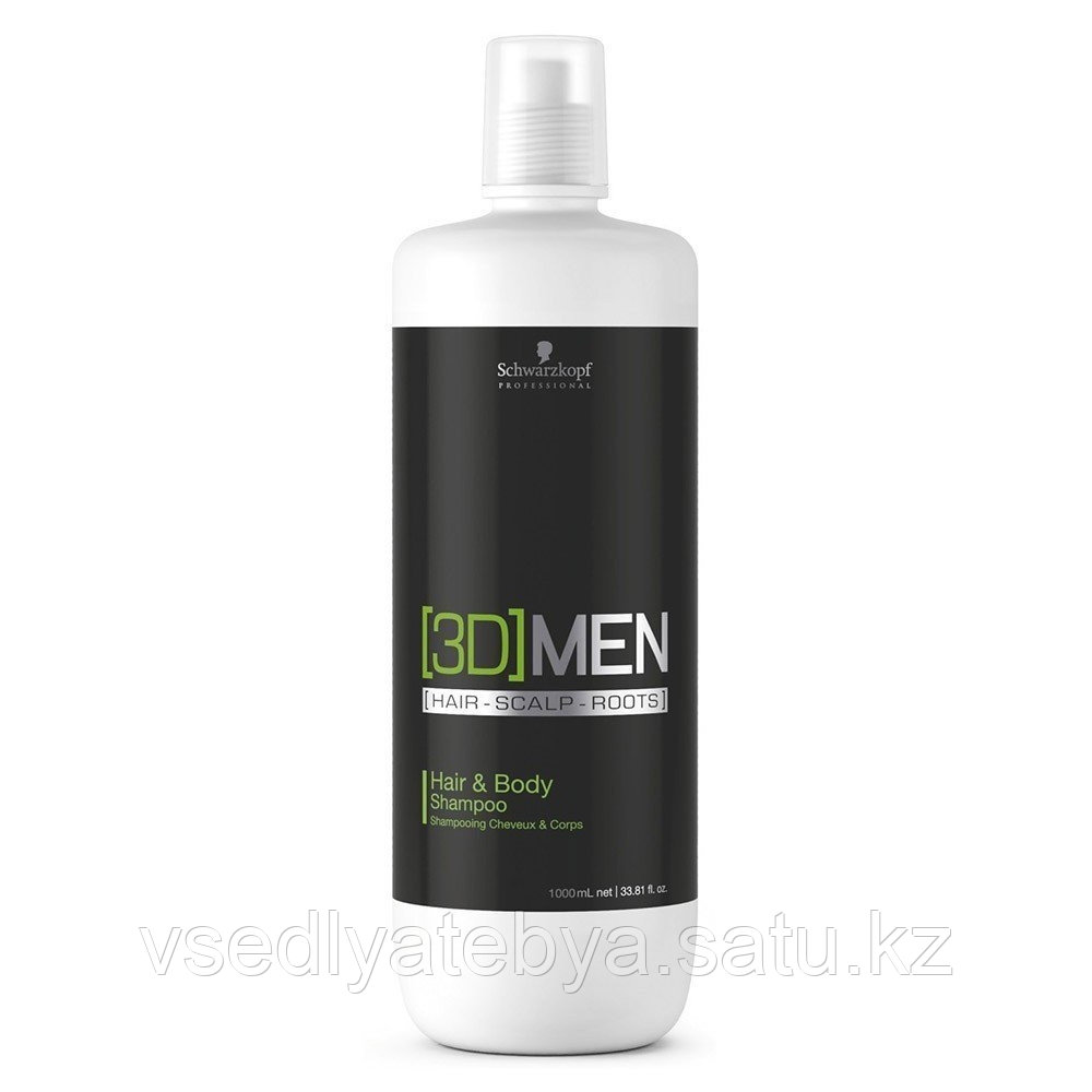 Шампунь для волос и тела Schwarzkopf 3D Men Hair & Body Shampoo 1000 мл