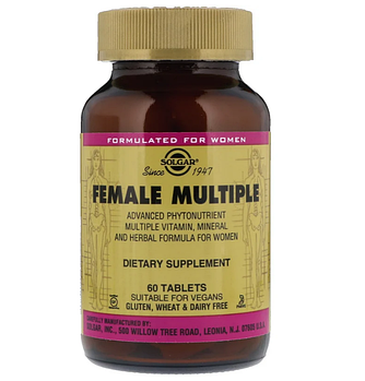 Solgar, Female Multiple, 60 Tablets