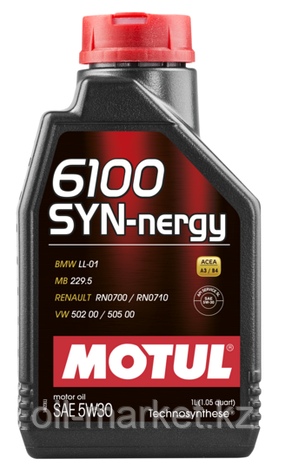 Моторное масло MOTUL 6100 SYN-NERGY 5W30 1л, фото 2